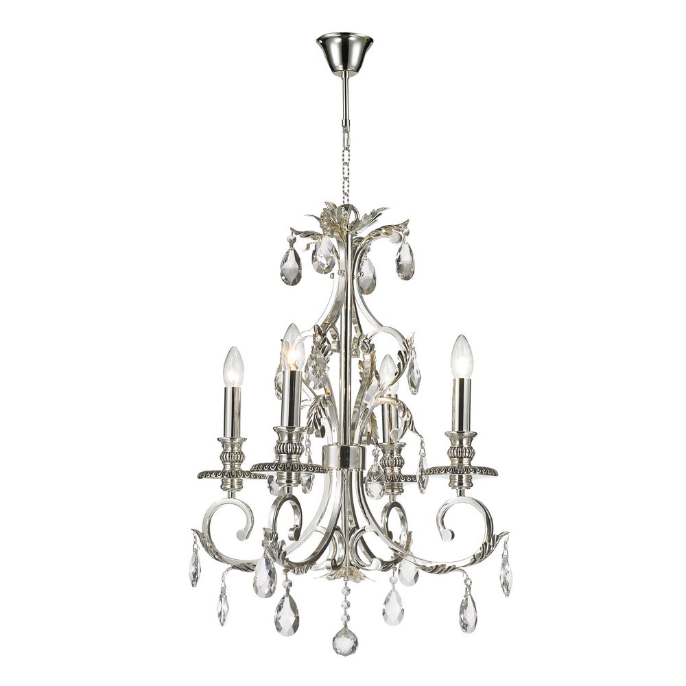 Magnolia Chandelier 4-Light in Chrome 5704CH by StarFire Crystal