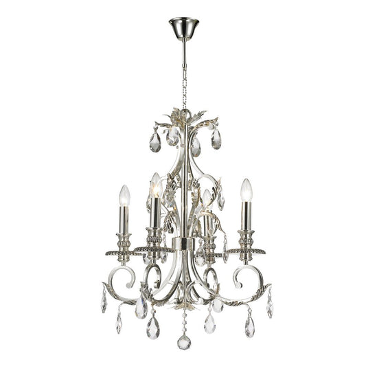 Magnolia Chandelier 4-Light in Chrome 5704CH by StarFire Crystal