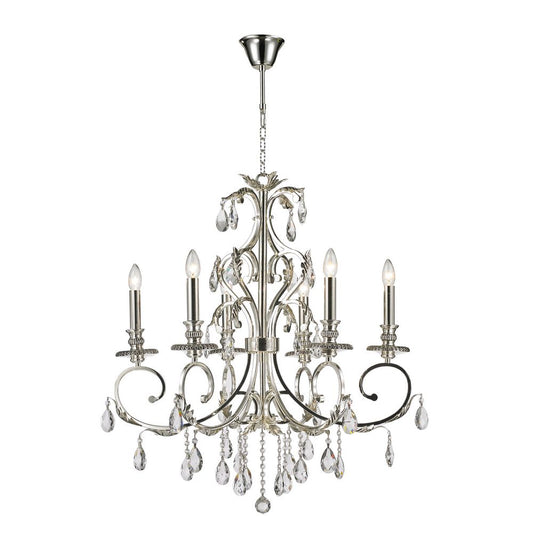 Magnolia Chandelier 6-Light in Chrome 5706CH by StarFire Crystal