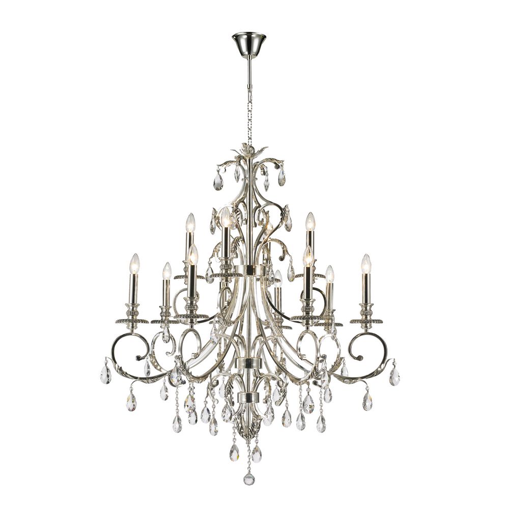 Magnolia Chandelier 12-Light in Chrome 5712CH by StarFire Crystal