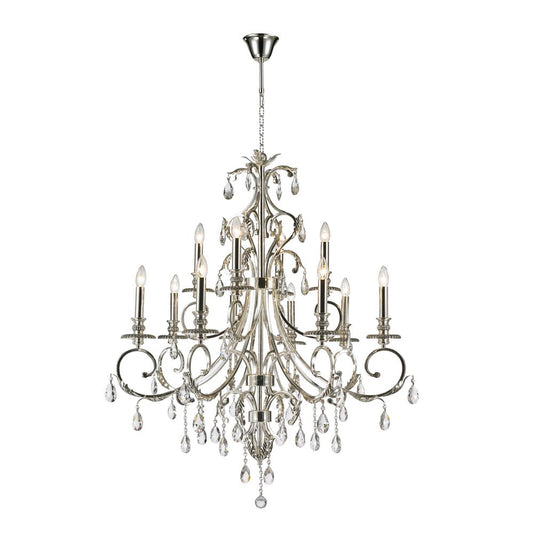 Magnolia Chandelier 12-Light in Chrome 5712CH by StarFire Crystal