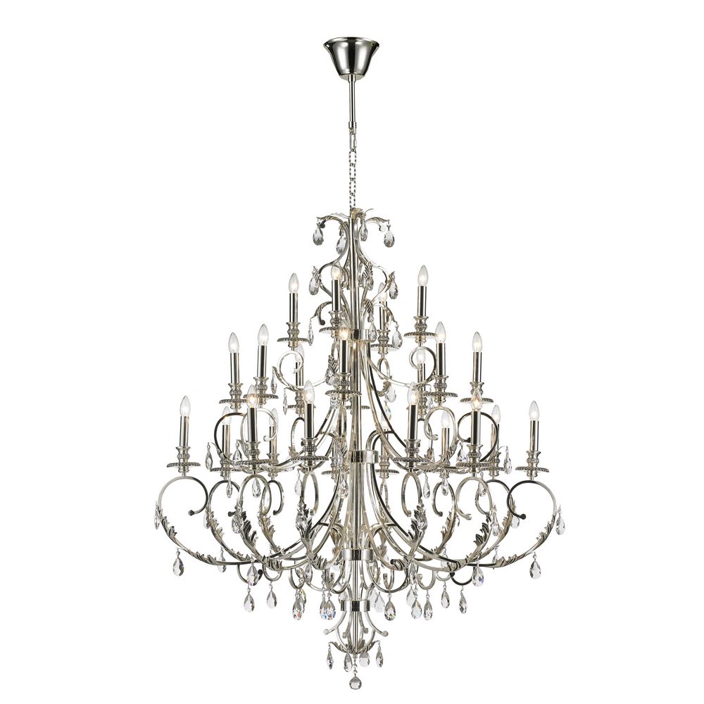 Magnolia Chandelier 24-Light in Chrome 5724CH by StarFire Crystal