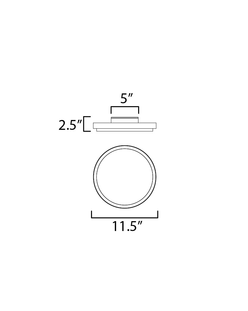 Float 12" LED Flush Mount White by Maxim Lighting