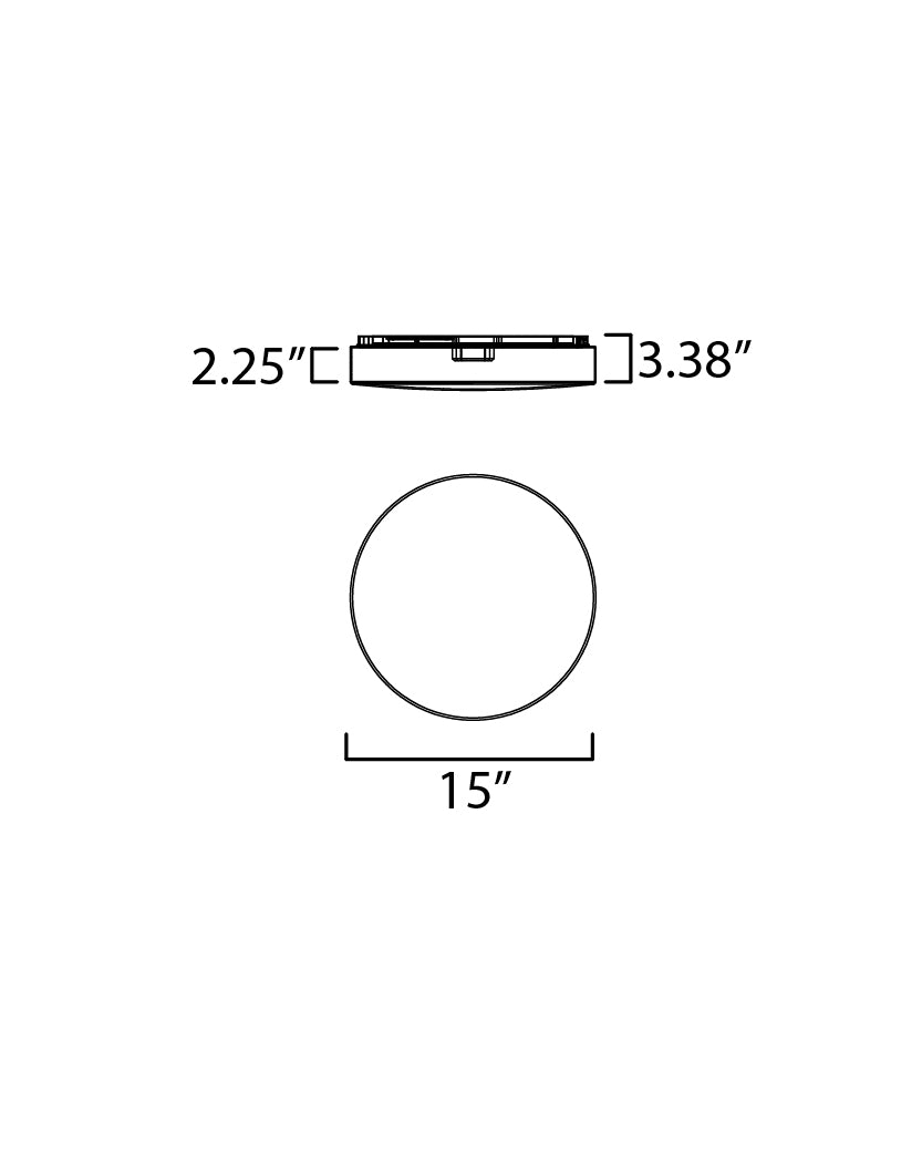 Mint 15" LED Flush Mount White by Maxim Lighting