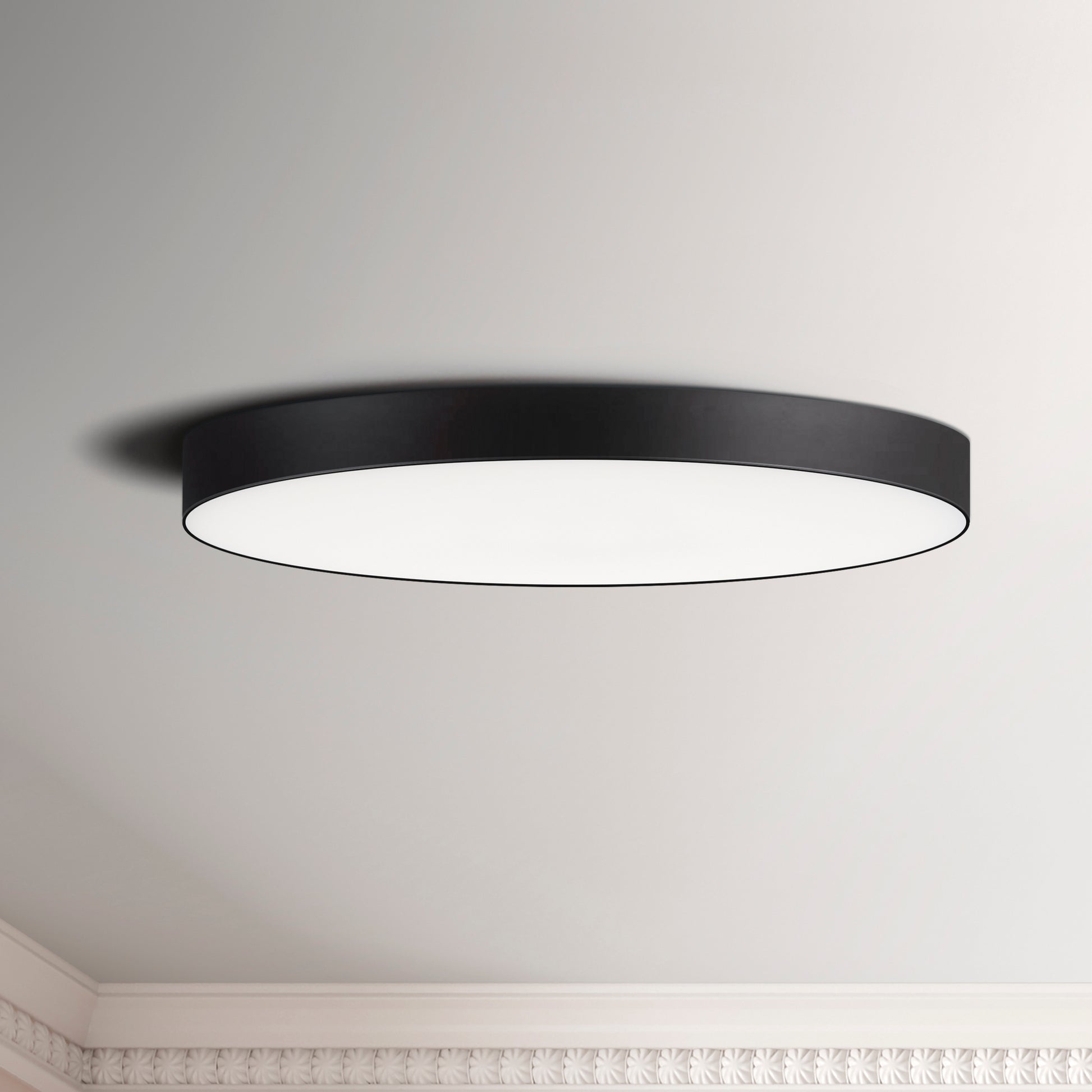 Trim 11" RD LED Flush Mount 3000K Black by Maxim Lighting