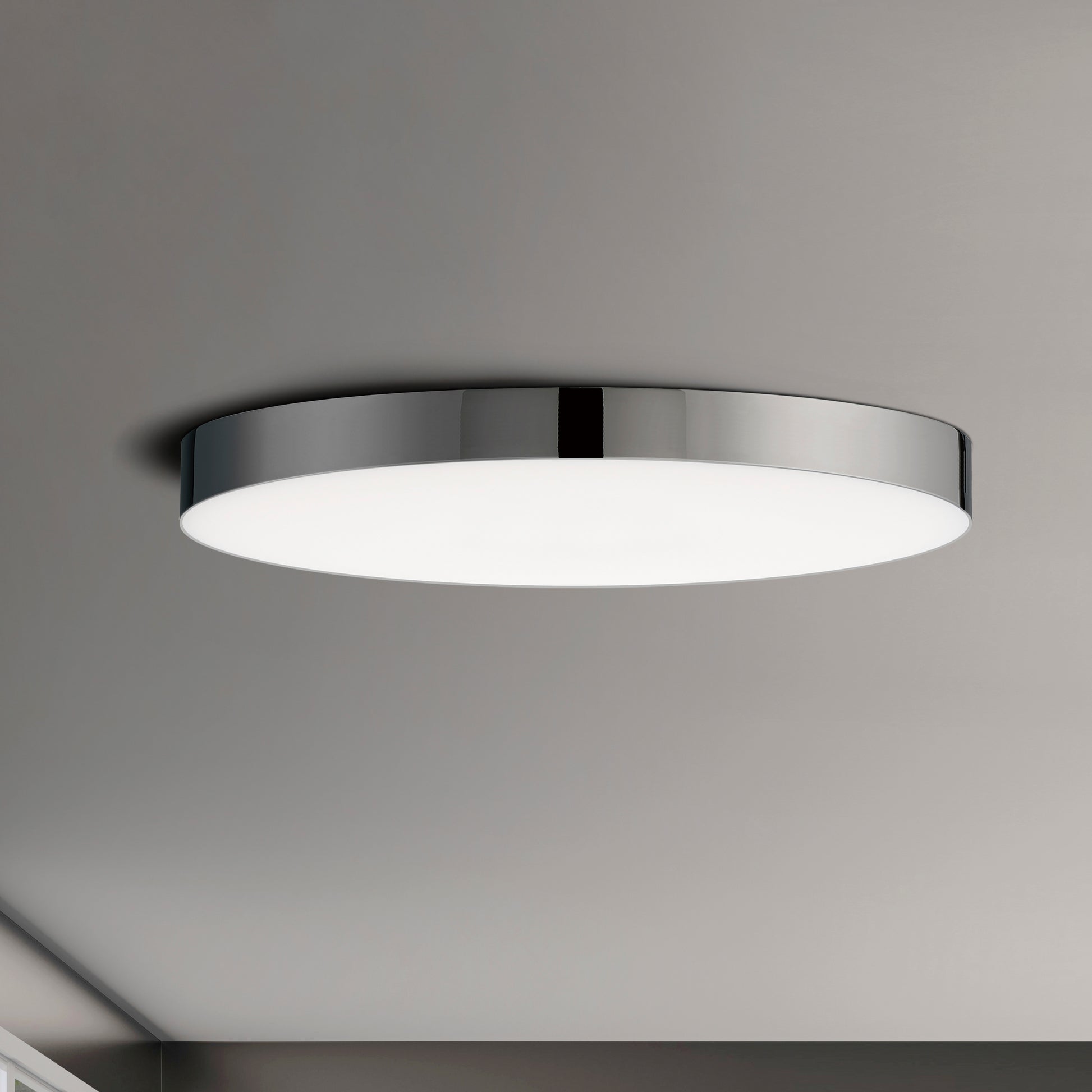 Trim 11" RD LED Flush Mount 3000K Polished Chrome by Maxim Lighting