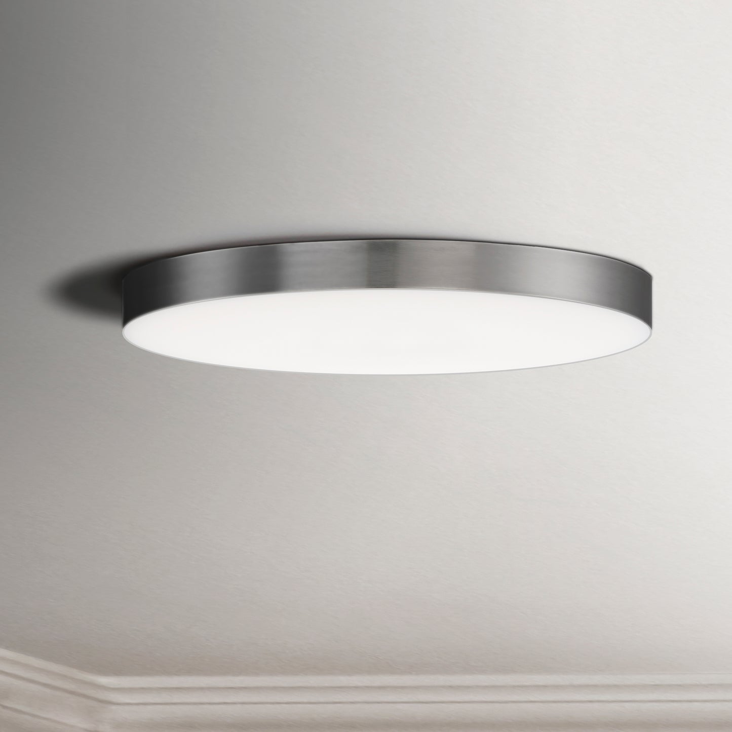 Trim 11" RD LED Flush Mount 3000K Satin Nickel by Maxim Lighting