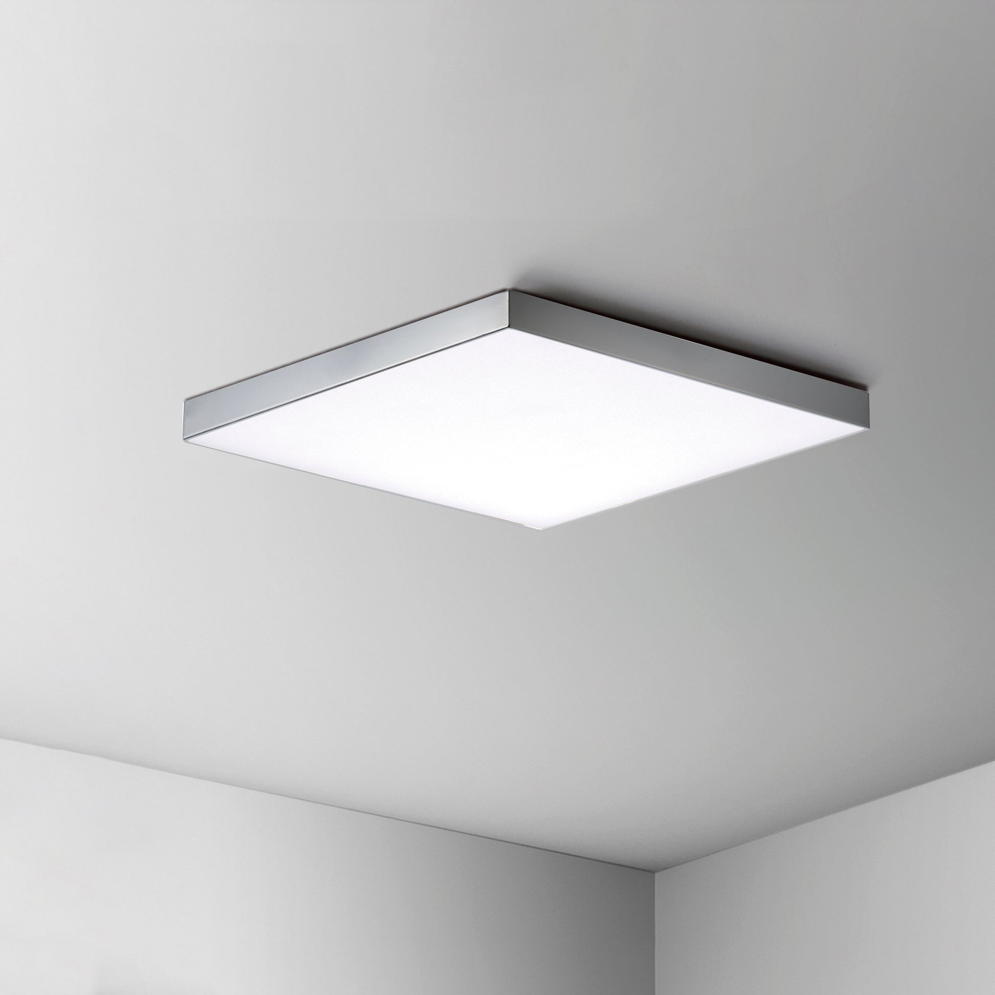 Trim 10.5" SQ LED Flush Mount 3000K Polished Chrome by Maxim Lighting