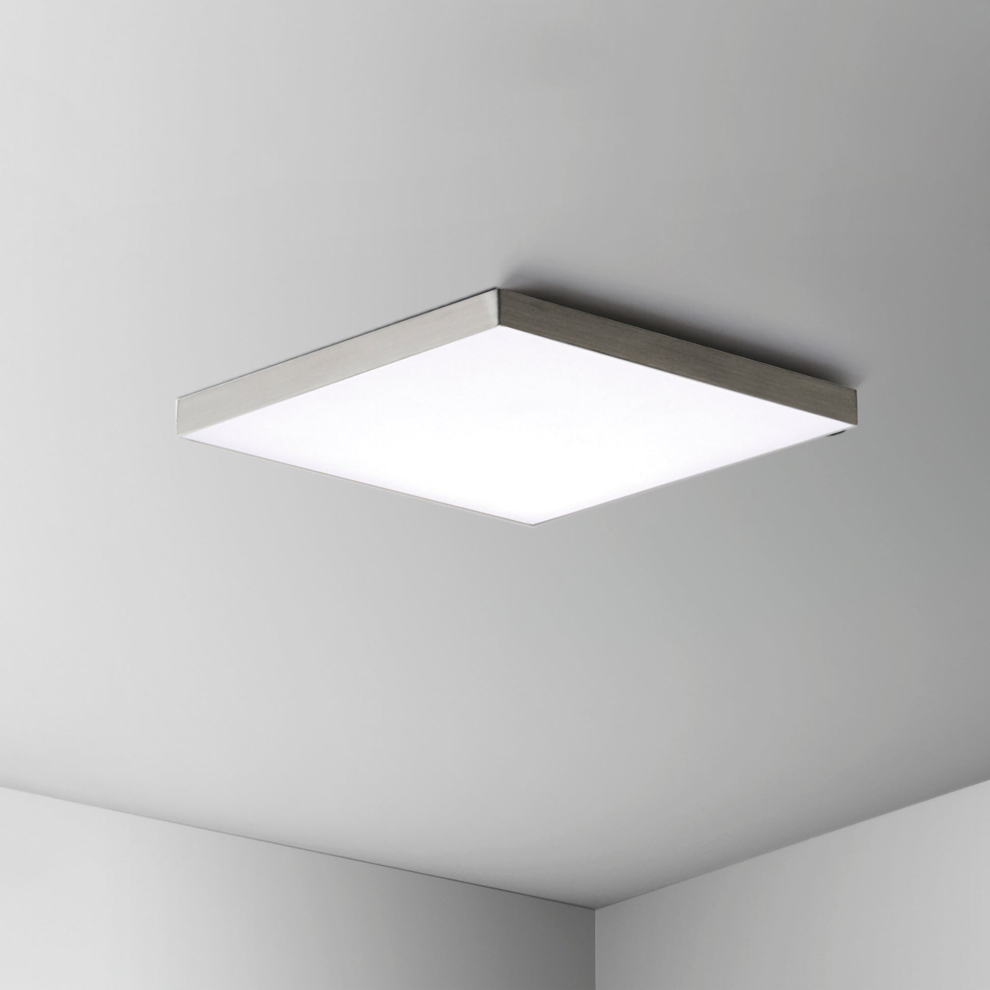 Trim 10.5" SQ LED Flush Mount 3000K Satin Nickel by Maxim Lighting