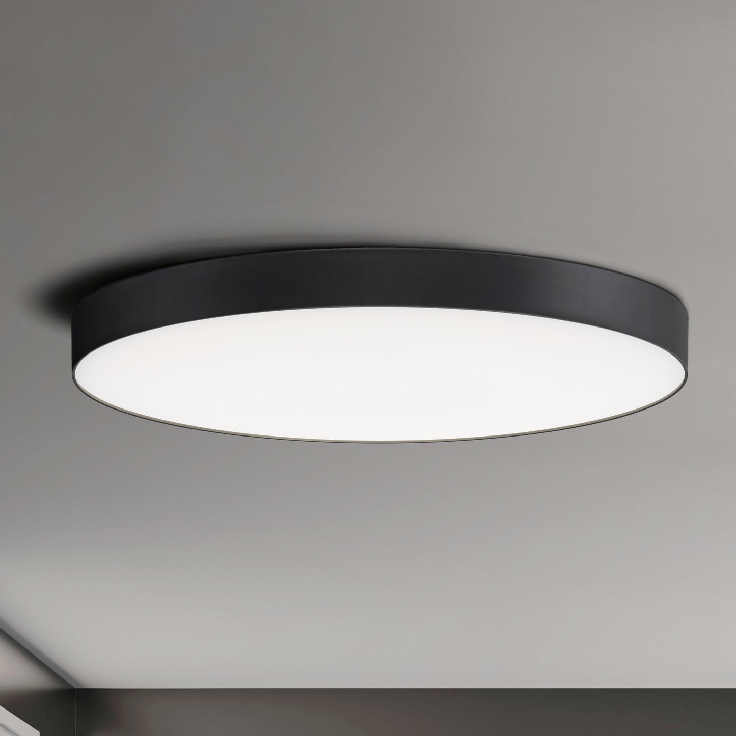 Trim 16" RD LED Flush Mount 3000K Black by Maxim Lighting