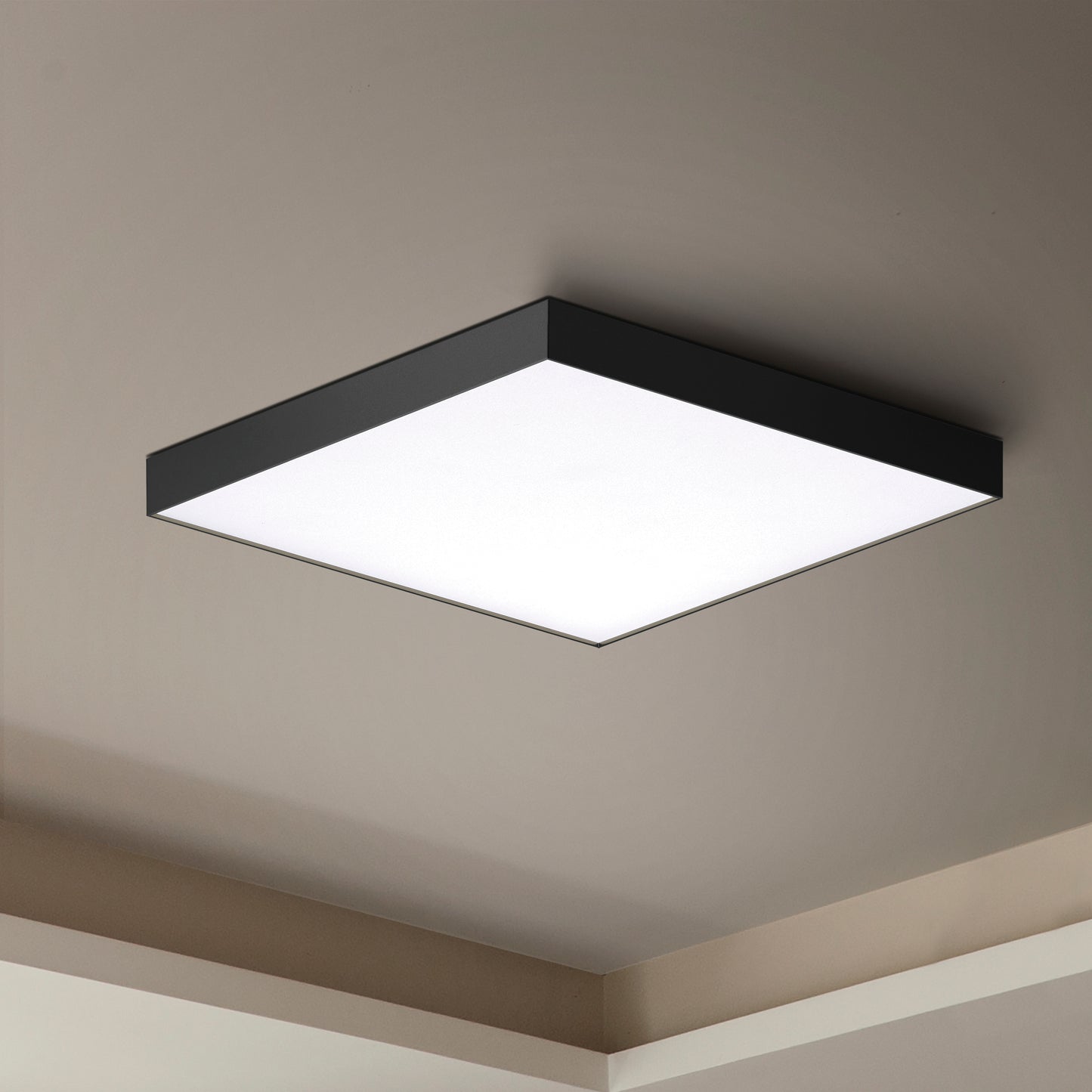 Trim 15.5" SQ LED Flush Mount 3000K Black by Maxim Lighting