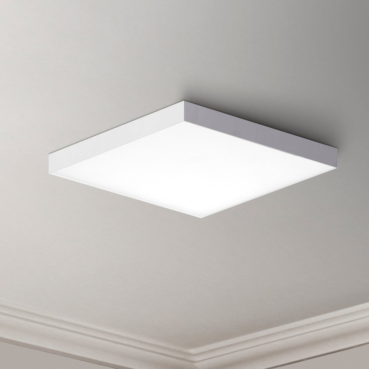 Trim 15.5" SQ LED Flush Mount 3000K White by Maxim Lighting