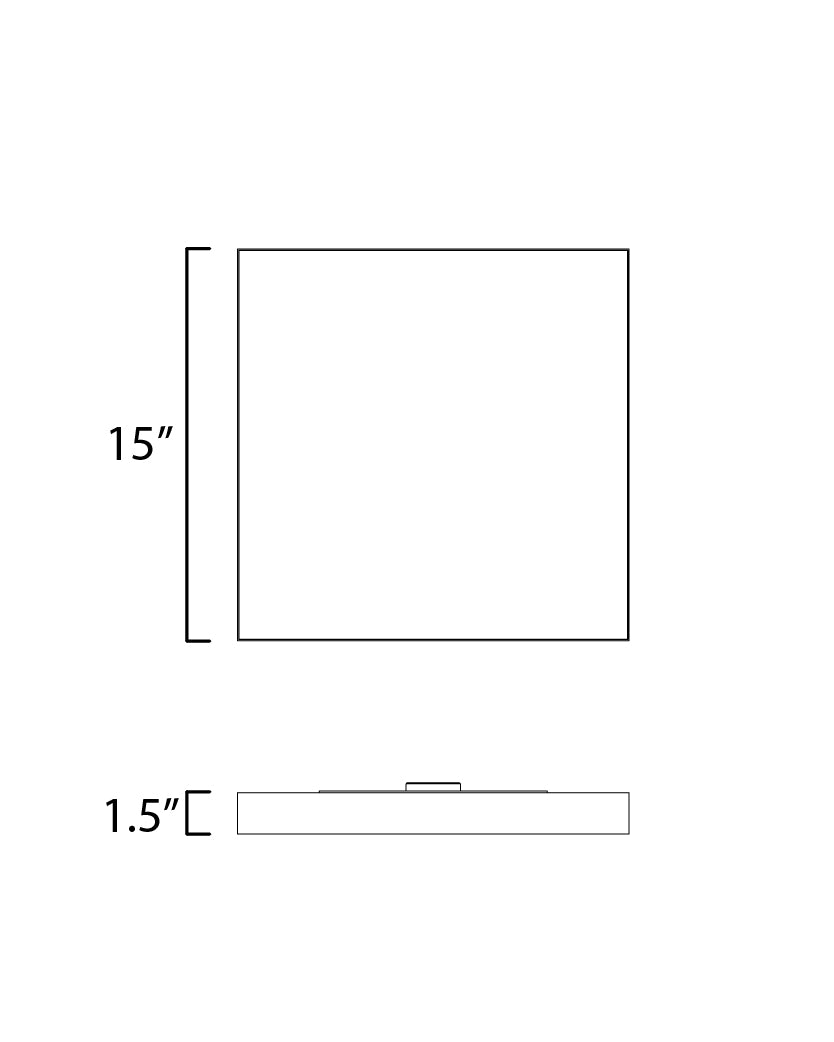 Trim 15.5" SQ LED Flush Mount 3000K White by Maxim Lighting