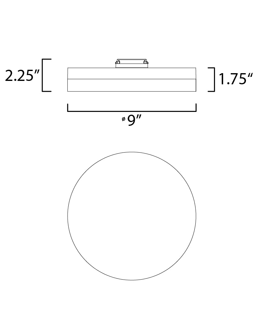 Illuminaire II 9"RD LED Flush Mount 3000K Polished Chrome by Maxim Lighting