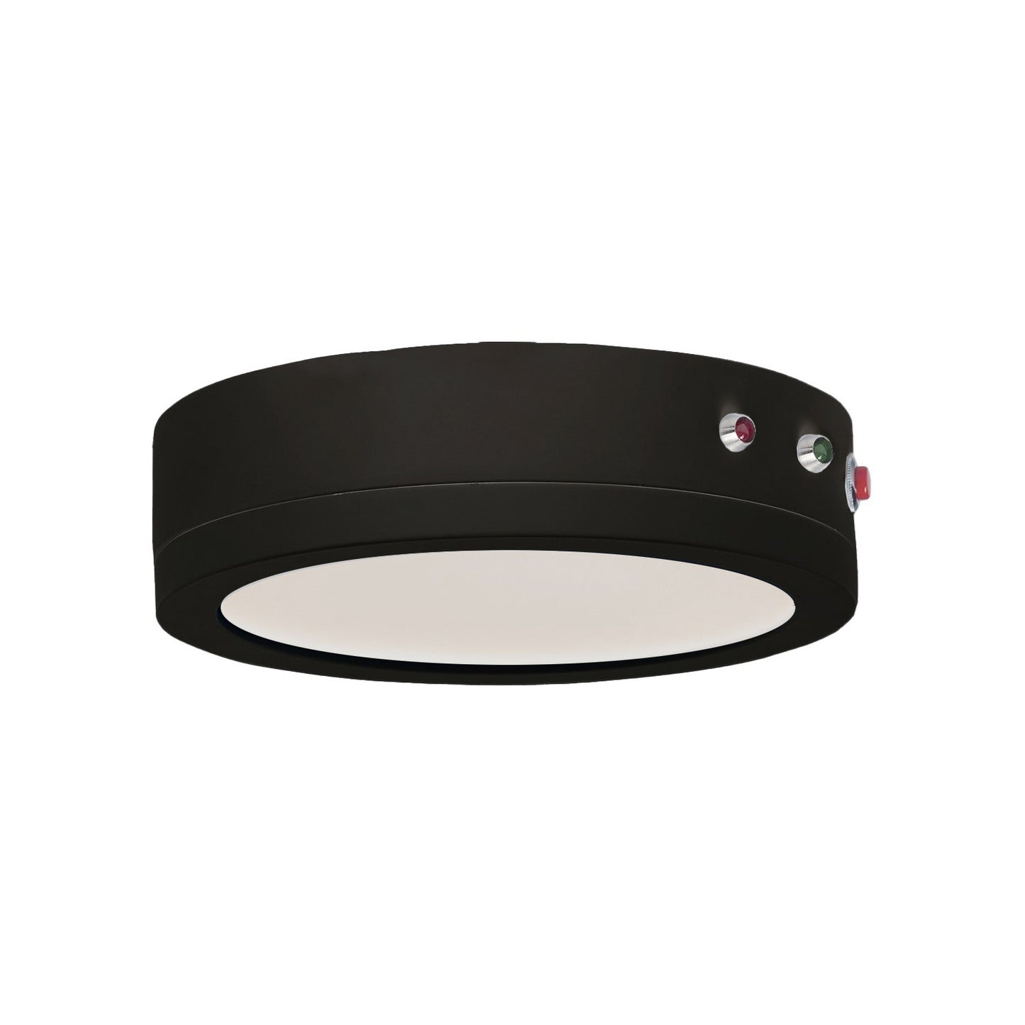 Wafer 7" RD LED Surface Mt 3000K with Emergency Bk Up Black by Maxim Lighting