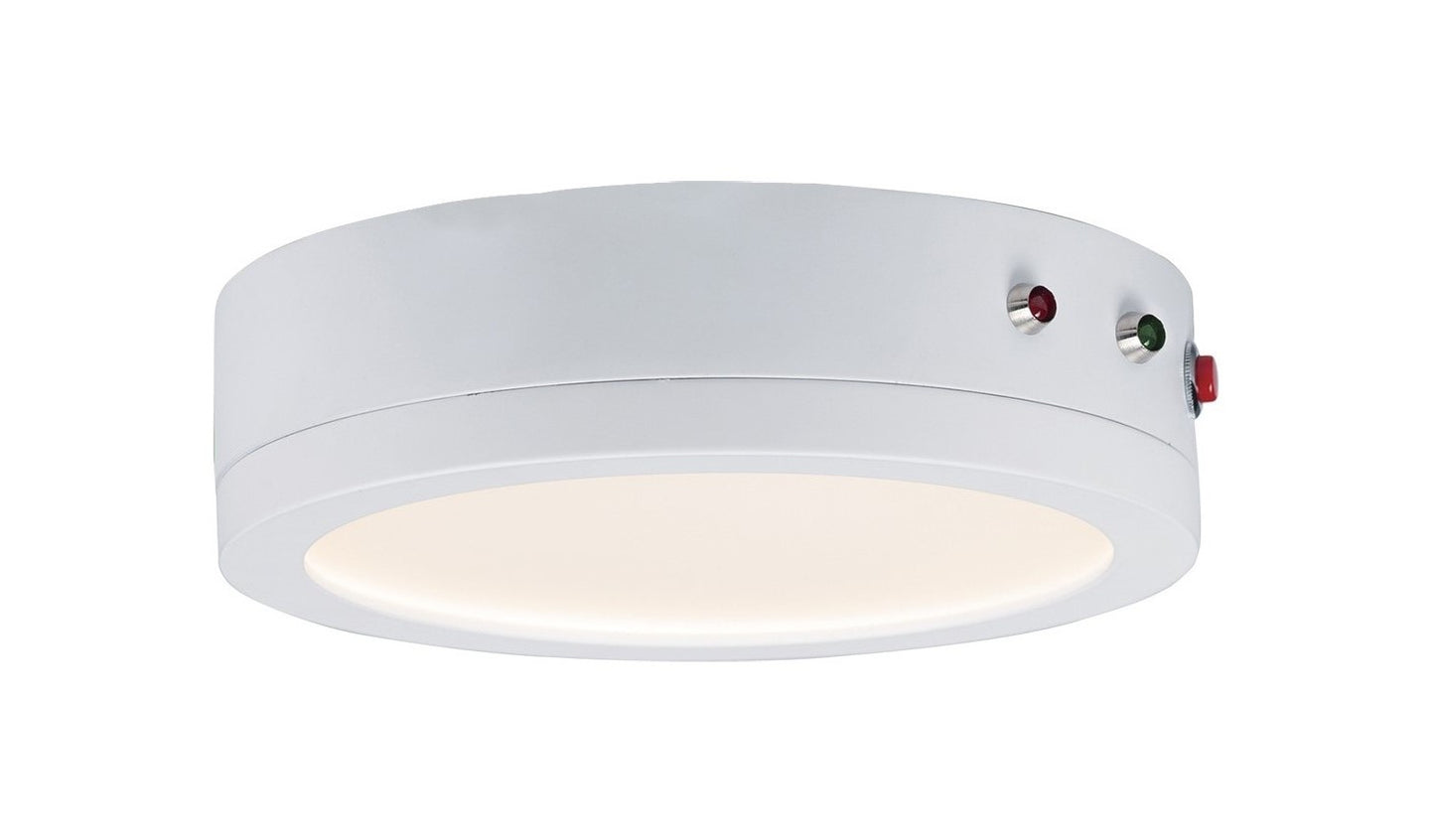 Wafer 7" RD LED Surface Mt 3000K with Emergency Bk Up White by Maxim Lighting