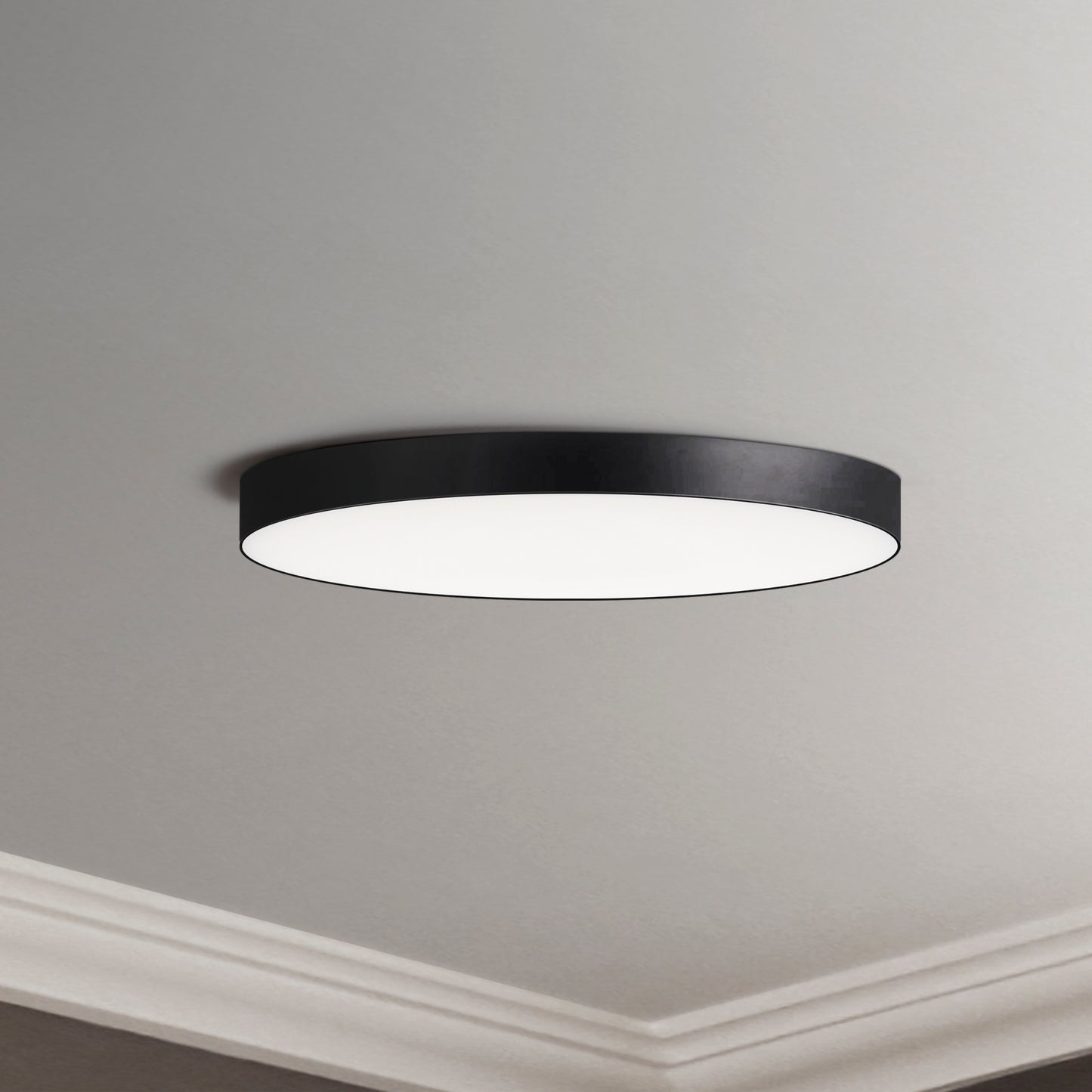 Trim 9" RD LED Surface Mount 3000K 0-10V Dim Black by Maxim Lighting