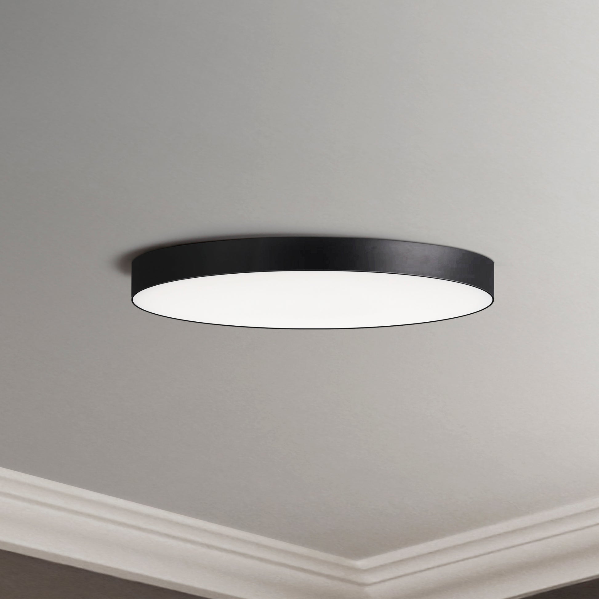 Trim 9" RD LED Surface Mount 3000K 0-10V Dim Black by Maxim Lighting