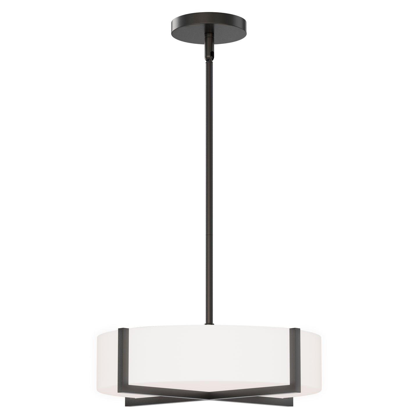 Dexter 15" LED Flush Mount/ Pendant Convertibie Black by Maxim Lighting