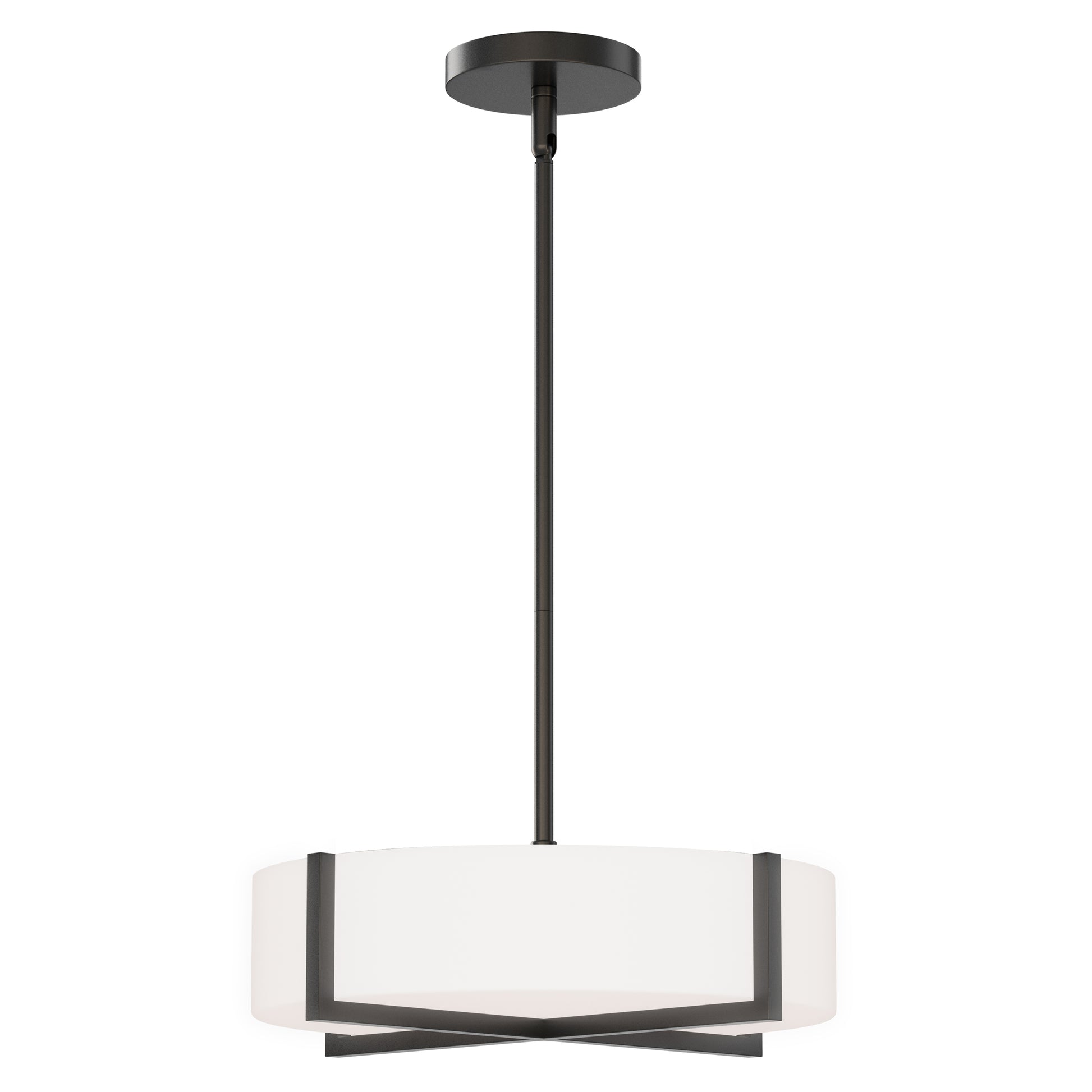 Dexter 15" LED Flush Mount/ Pendant Convertibie Black by Maxim Lighting
