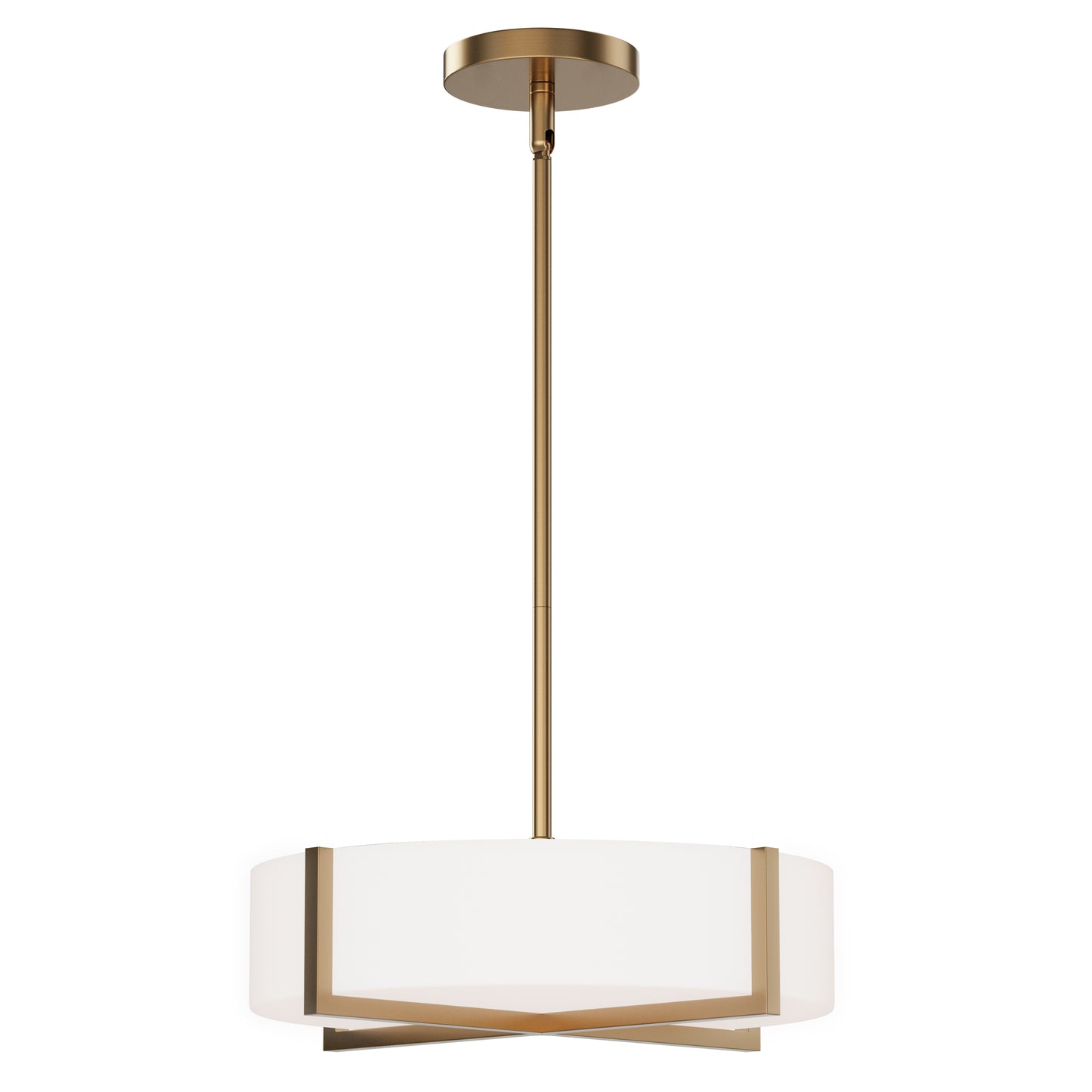 Dexter 15" LED Flush Mount/ Pendant Convertible Natural Aged Brass by Maxim Lighting