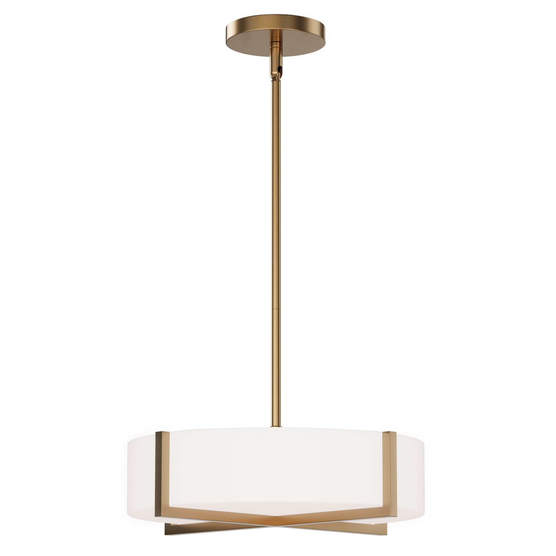 Dexter 15" LED Flush Mount/ Pendant Convertible Natural Aged Brass by Maxim Lighting