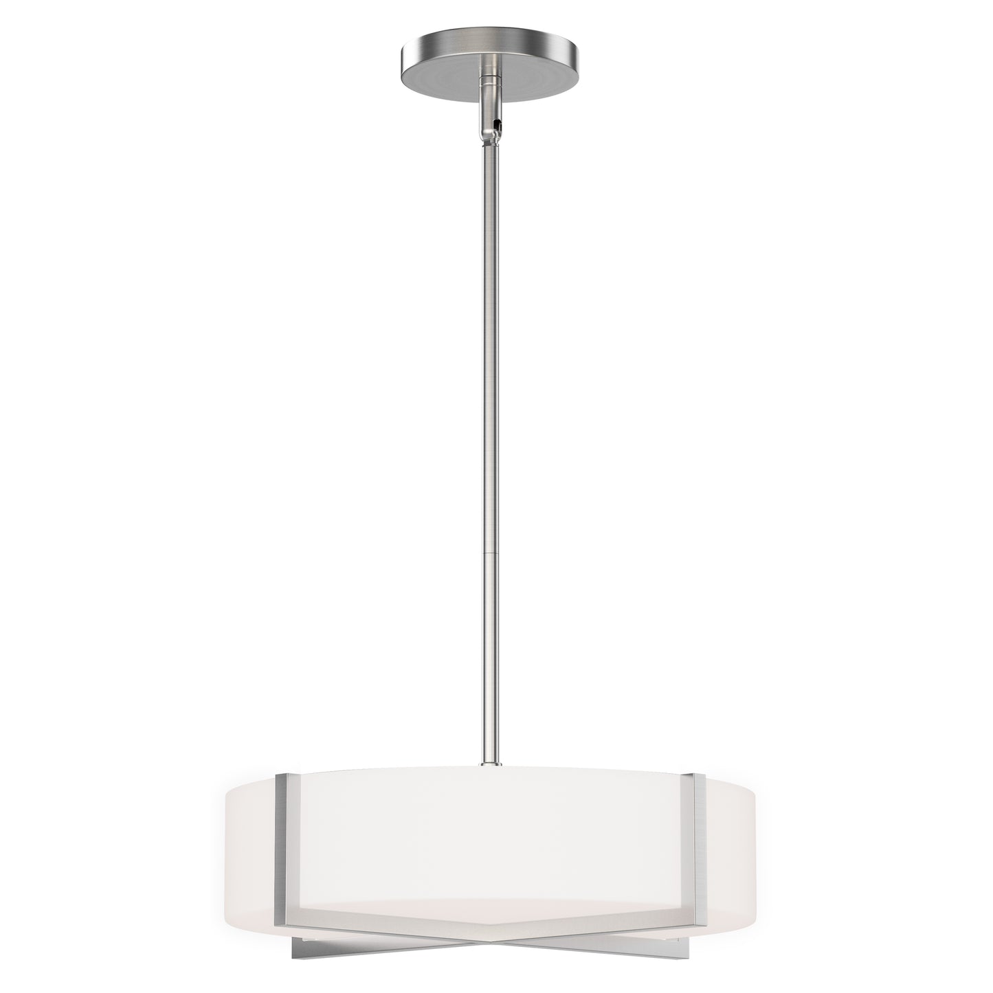 Dexter 15" LED Flush Mount/ Pendant Convertibie Satin Nickel by Maxim Lighting