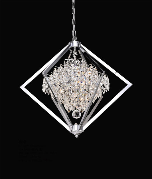 Cluster Chandelier 8-Light in Chrome 5801CH by StarFire Crystal