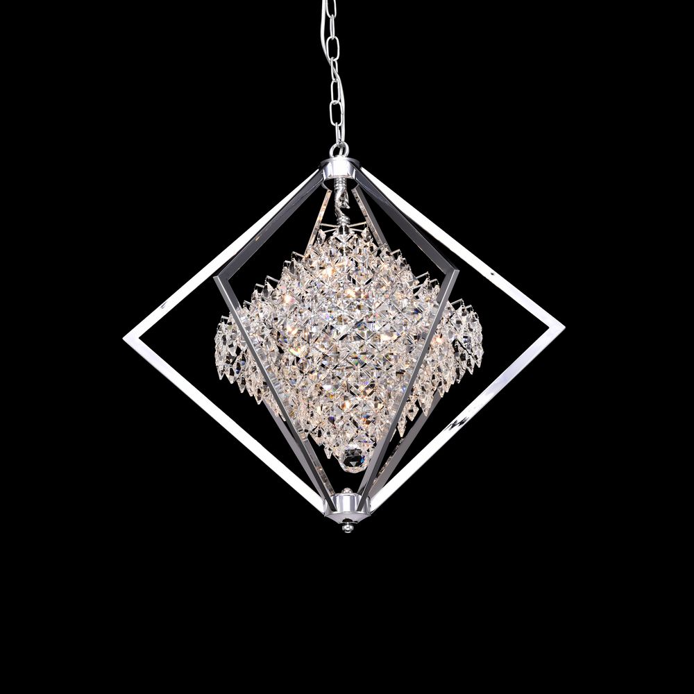 Cluster Chandelier 10-Light in Chrome 5803CH by StarFire Crystal