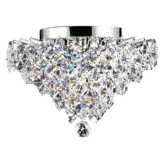 Cluster Flushmount 5-Light in Chrome 5815CH by StarFire Crystal