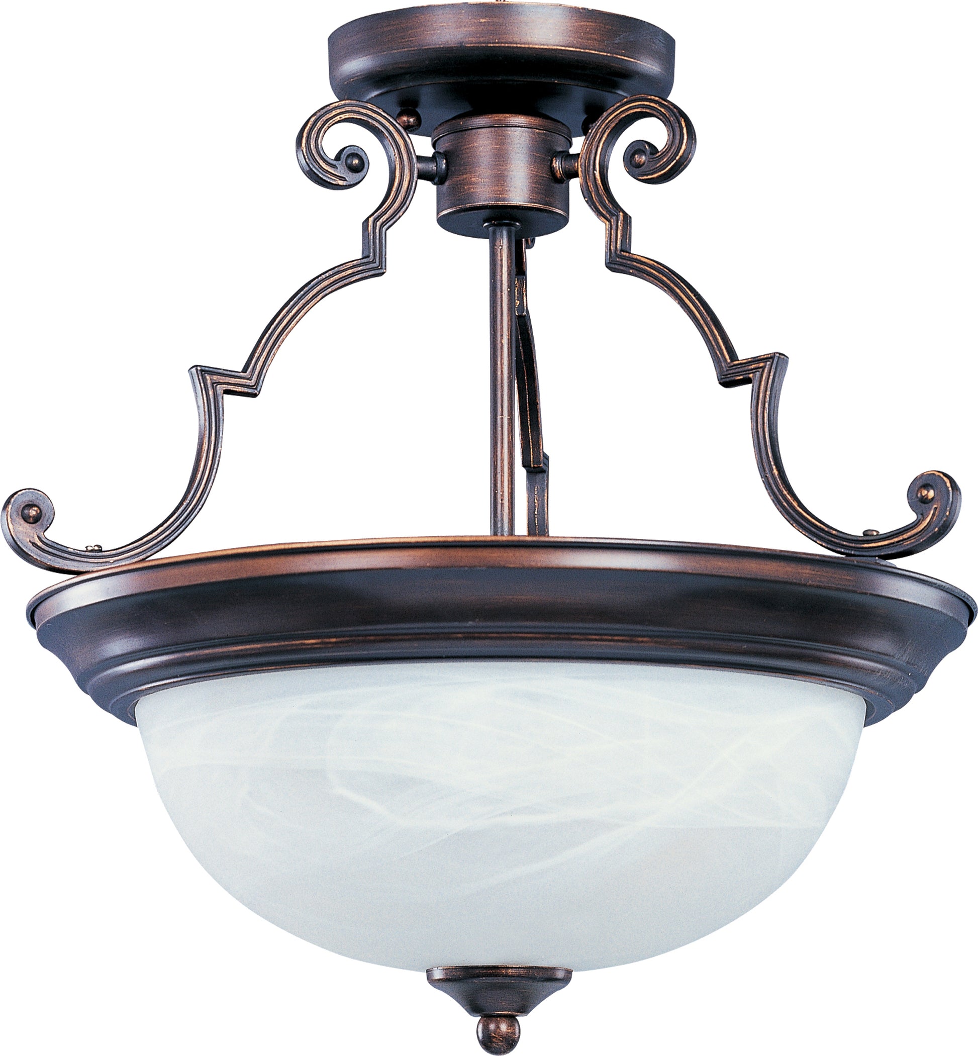 Essentials 2-Light Semi-Flush Mount Oil Rubbed Bronze by Maxim Lighting