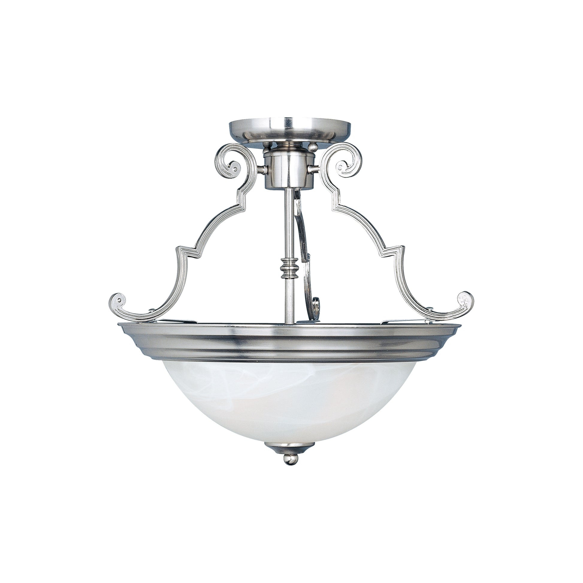 Essentials 2-Light Semi-Flush Mount Satin Nickel by Maxim Lighting