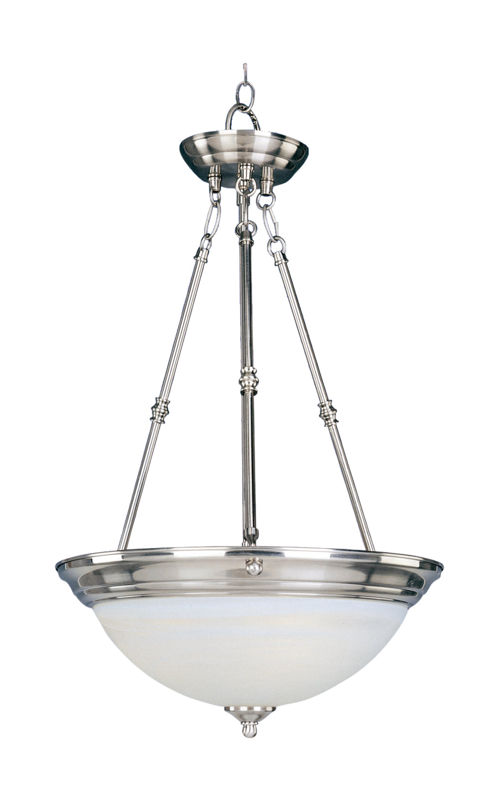 Essentials 3-Light Invert Bowl Pendant Satin Nickel by Maxim Lighting