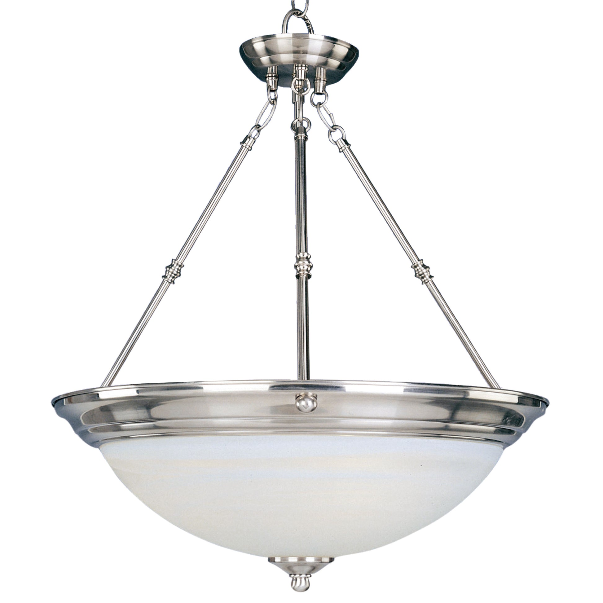 Essentials 3-Light Invert Bowl Pendant Satin Nickel by Maxim Lighting