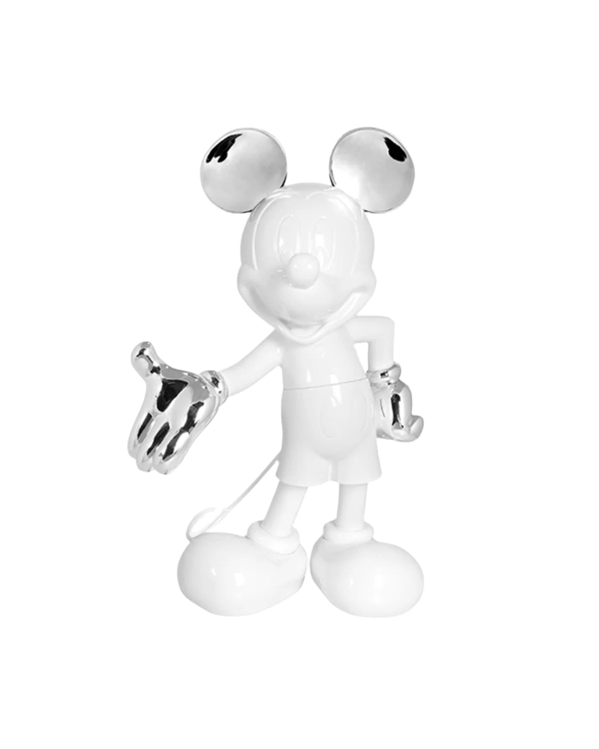 Leblon Delienne Mickey Welcome sculpture in White & Silver, 12 inch – view 2
