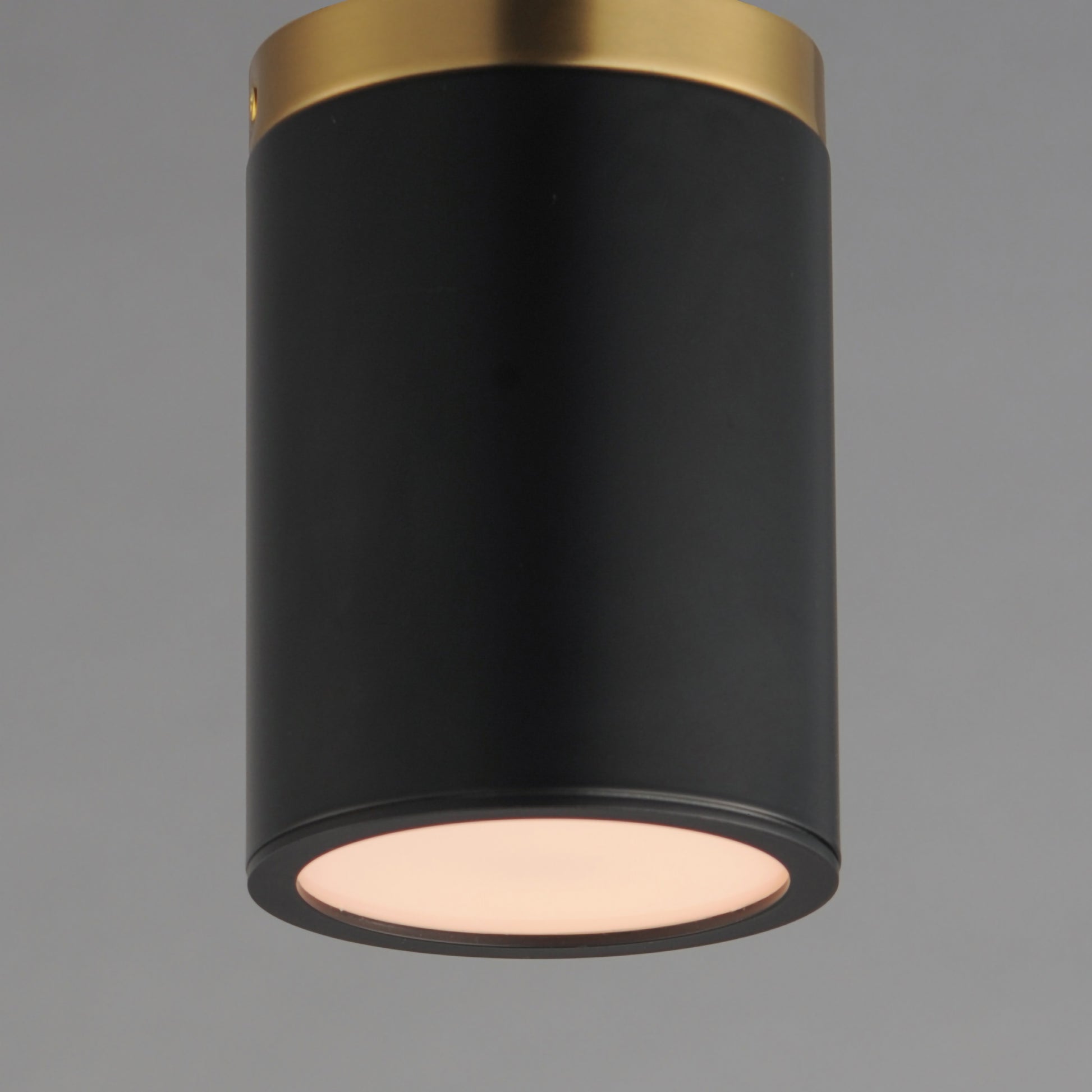Dapper Flush Mount Black/Antique Brass by Maxim Lighting