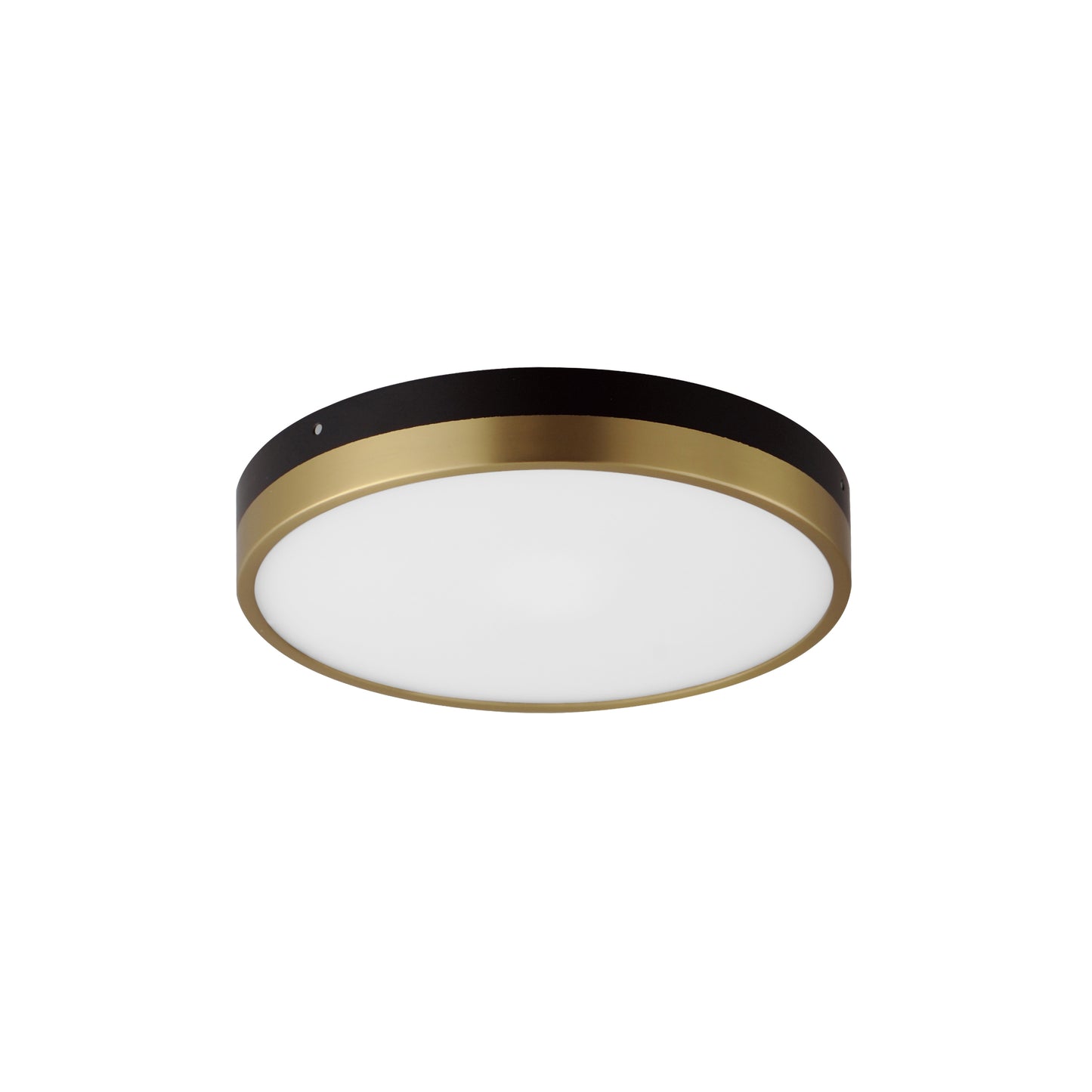 Dapper 12" LED Flush Mount Black/Antique Brass by Maxim Lighting