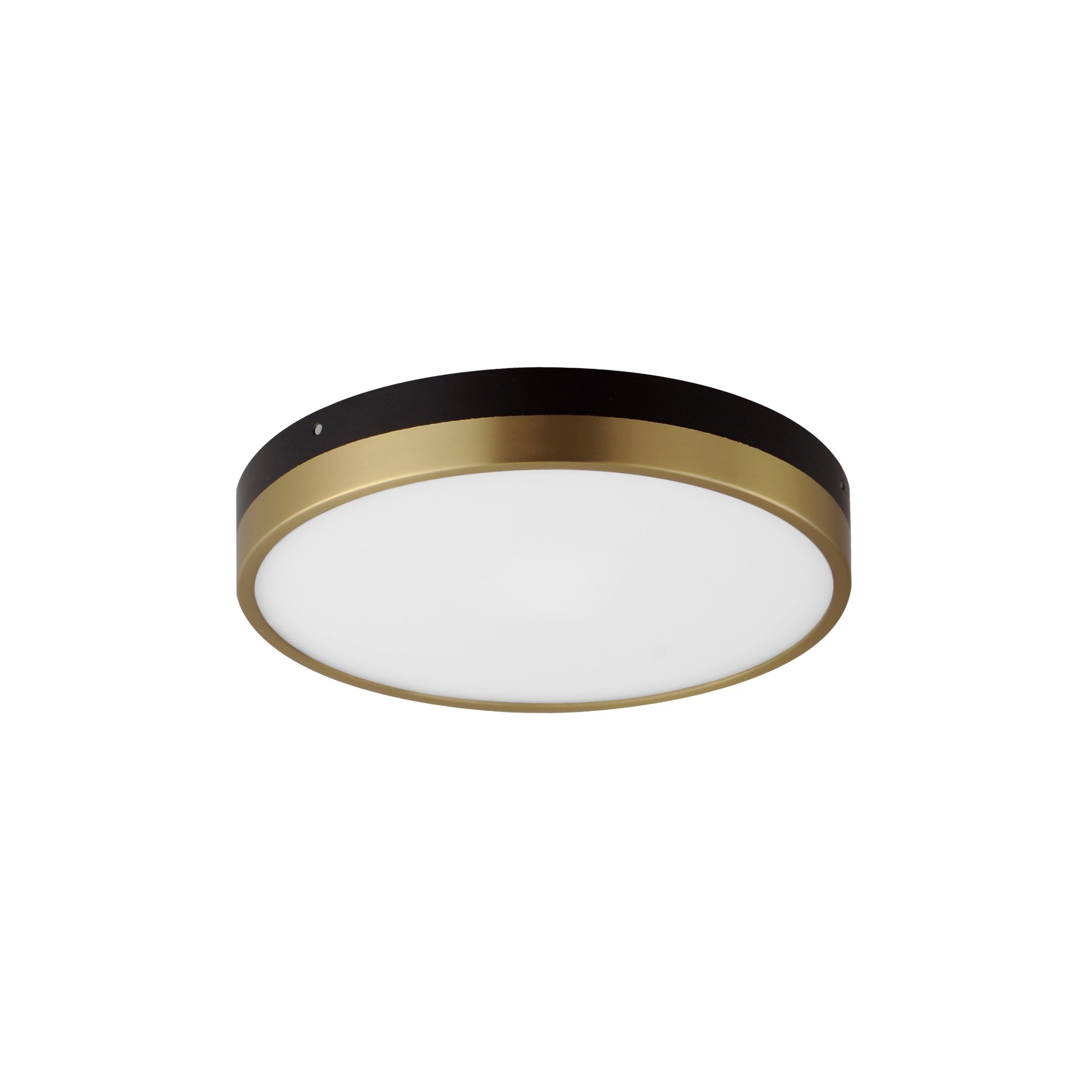 Dapper 12" LED Flush Mount Black/Antique Brass by Maxim Lighting