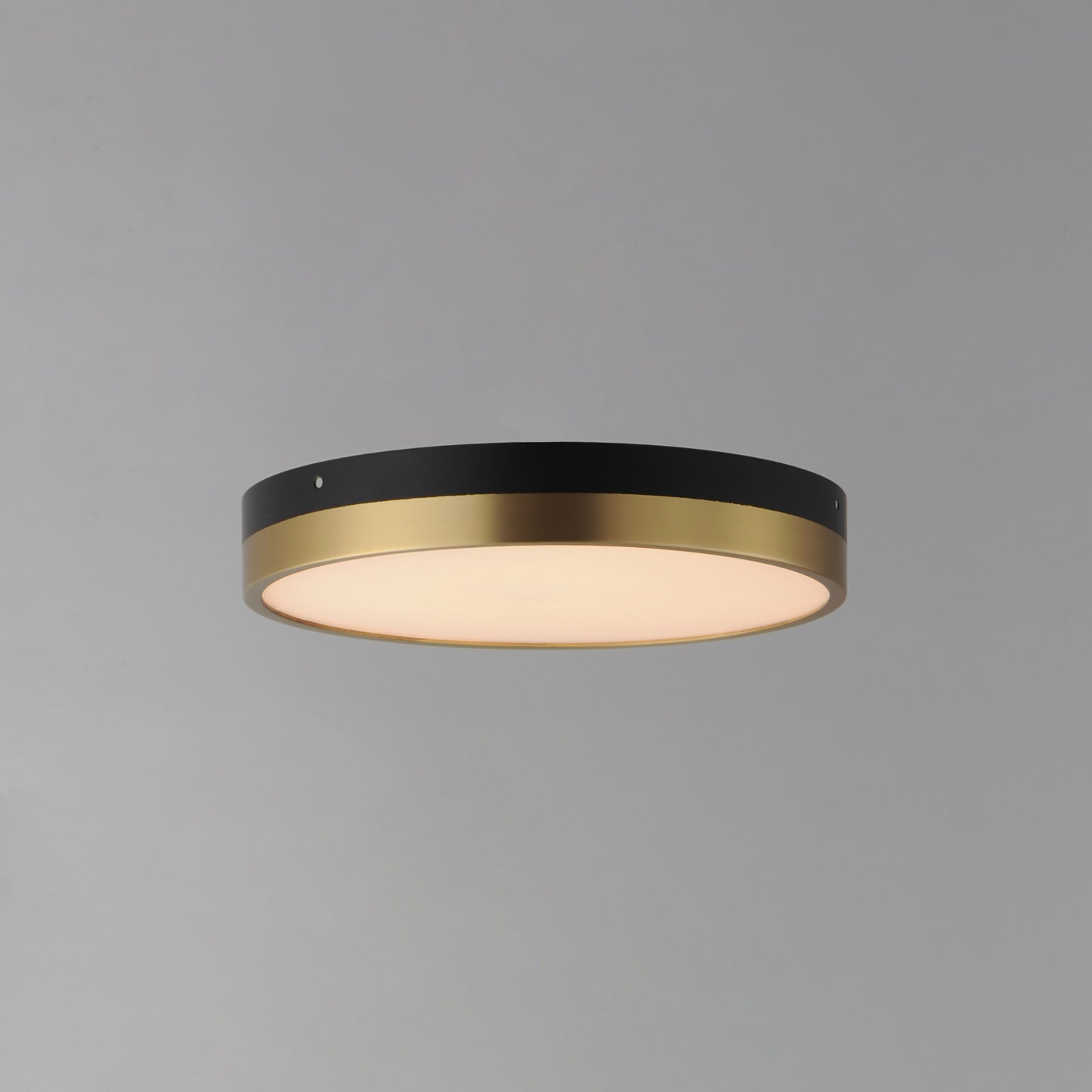 Dapper 12" LED Flush Mount Black/Antique Brass by Maxim Lighting