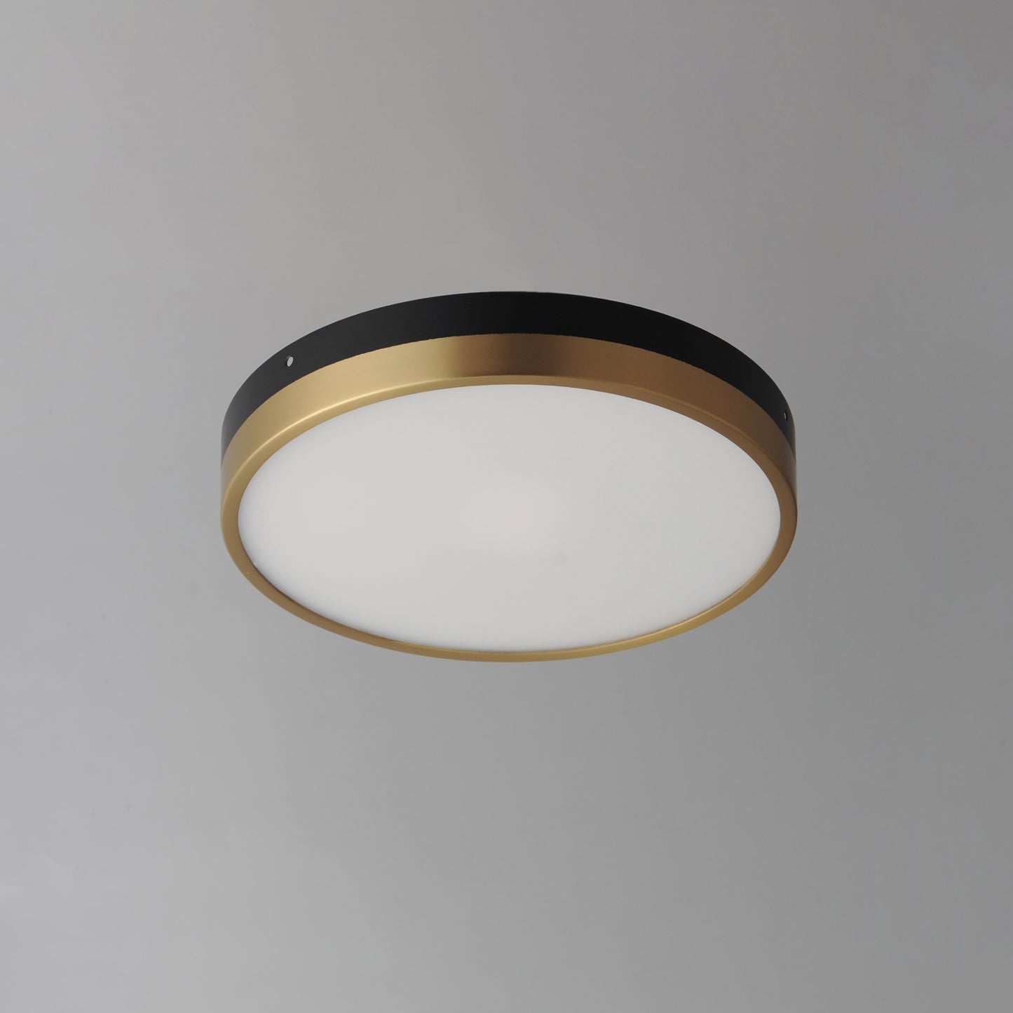 Dapper 12" LED Flush Mount Black/Antique Brass by Maxim Lighting