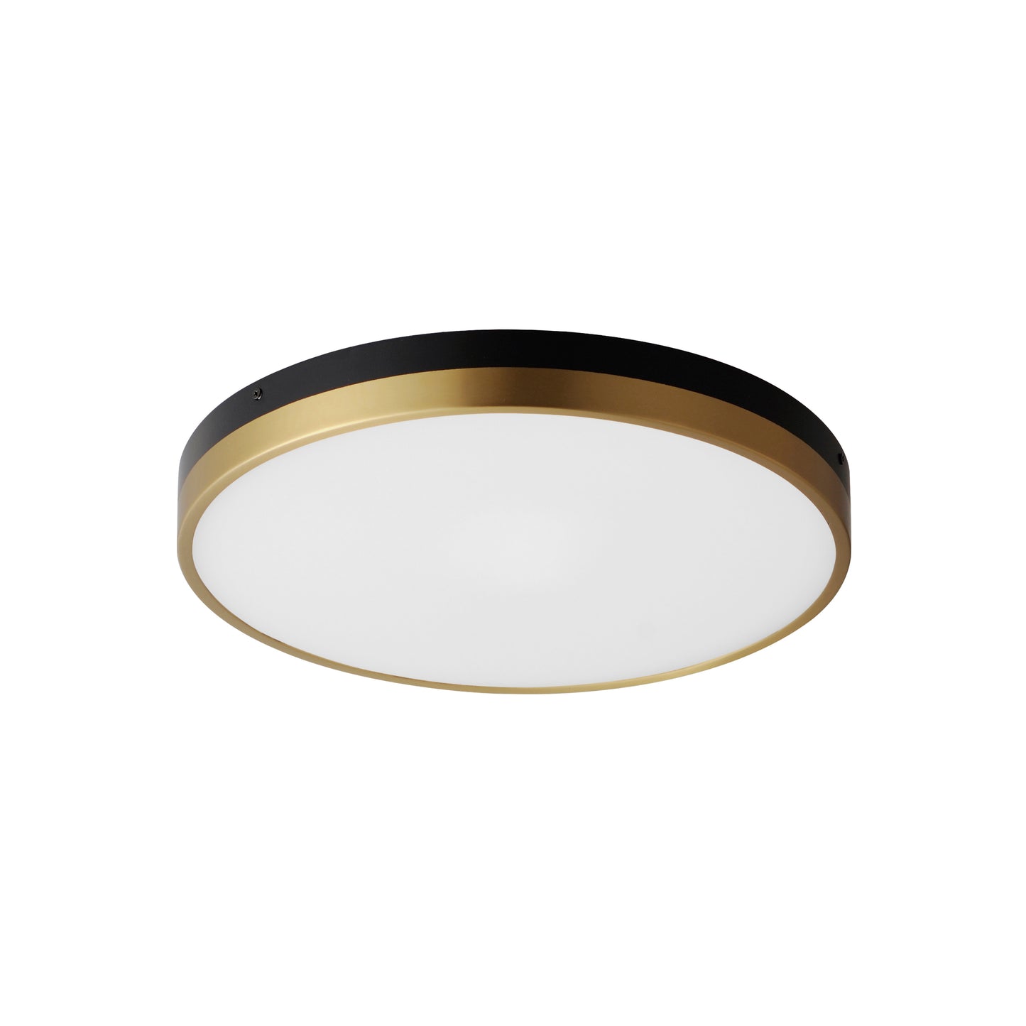 Dapper 16" LED Flush Mount Black/Antique Brass by Maxim Lighting