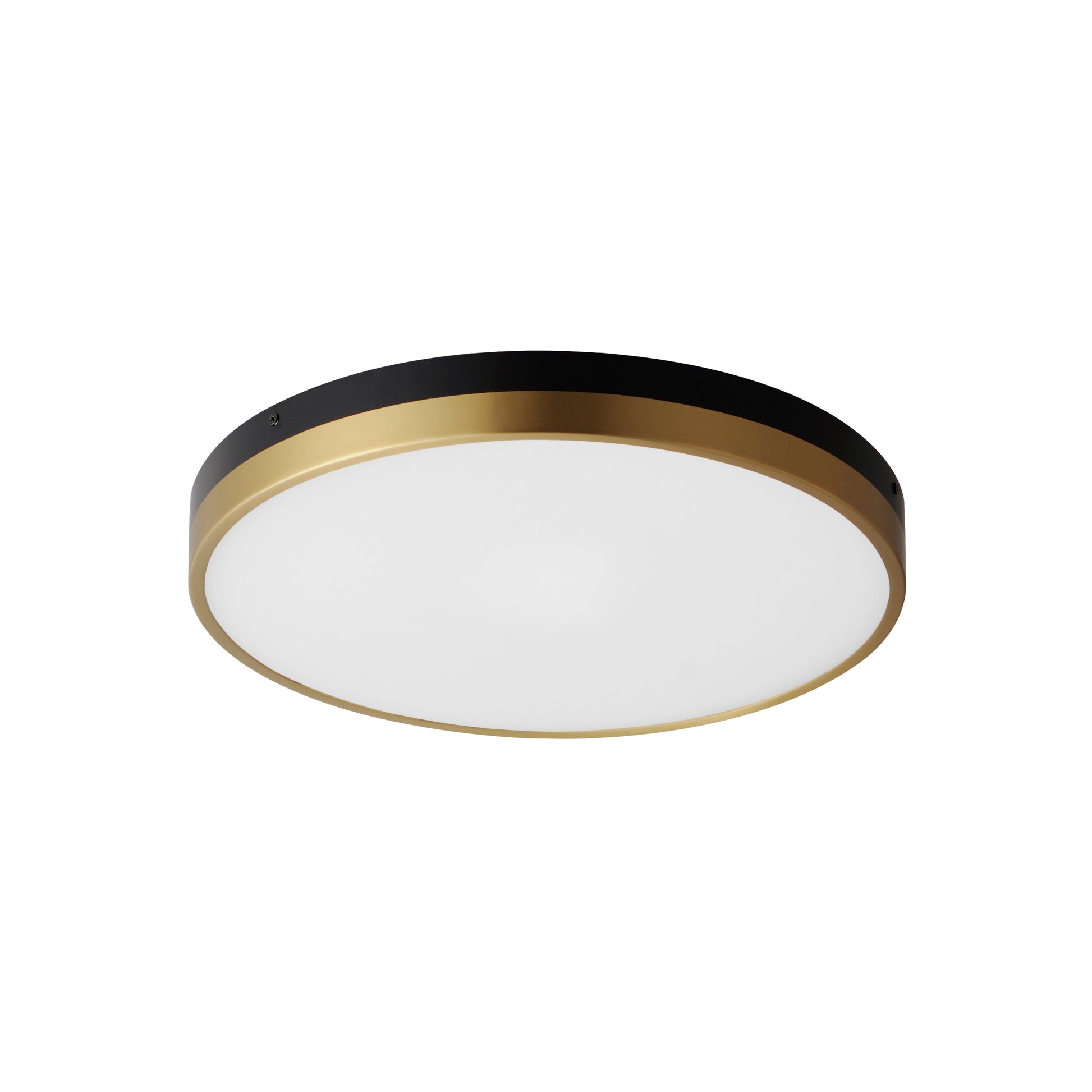Dapper 16" LED Flush Mount Black/Antique Brass by Maxim Lighting