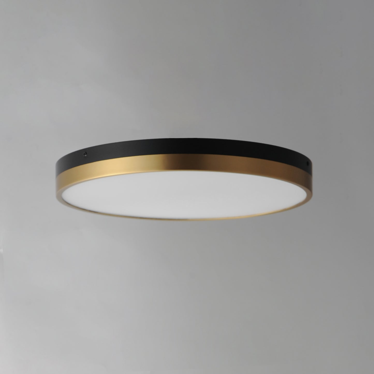 Dapper 16" LED Flush Mount Black/Antique Brass by Maxim Lighting