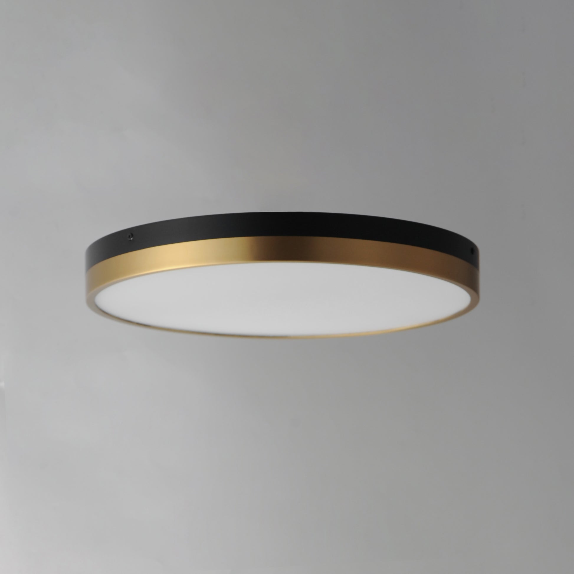 Dapper 16" LED Flush Mount Black/Antique Brass by Maxim Lighting