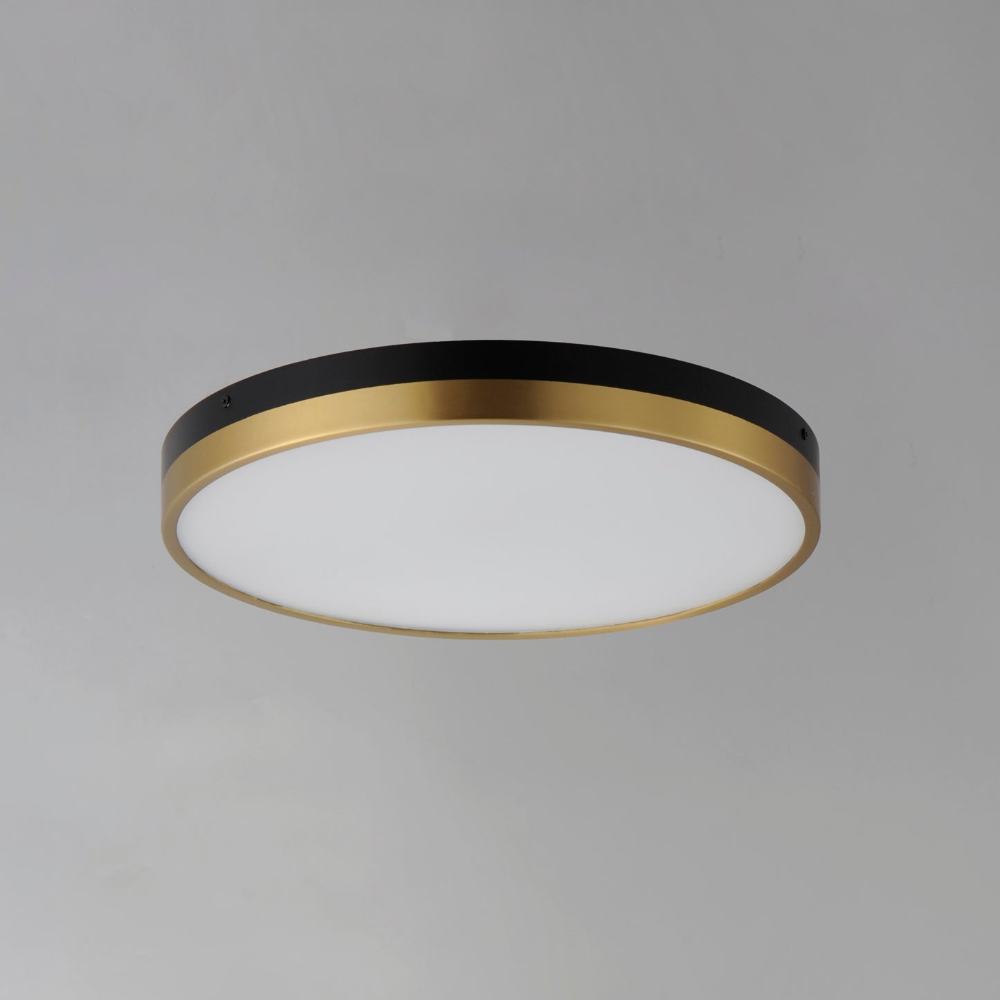 Dapper 16" LED Flush Mount Black/Antique Brass by Maxim Lighting