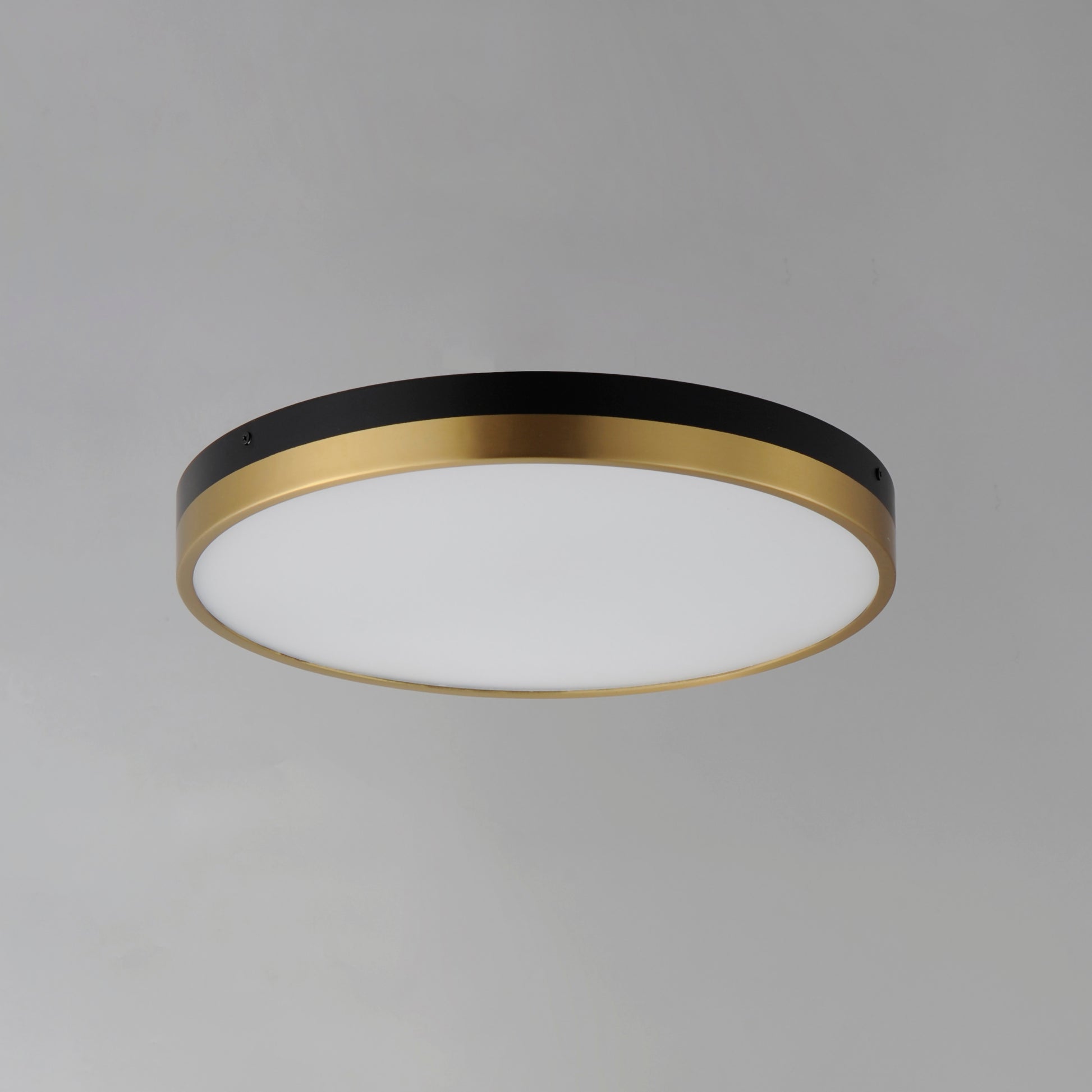 Dapper 16" LED Flush Mount Black/Antique Brass by Maxim Lighting