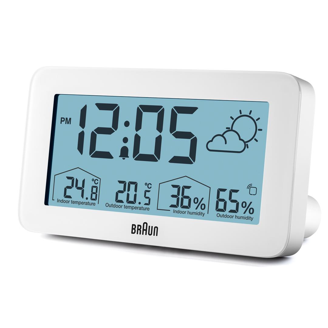 Braun BC13 Digital Weather Station & Alarm Clock, White (photo 10 of 12)
