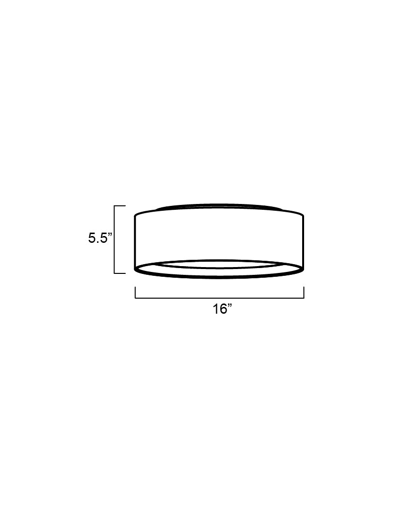 Prime 16" LED Flush Hi-Lo Dim Sensor by Maxim Lighting
