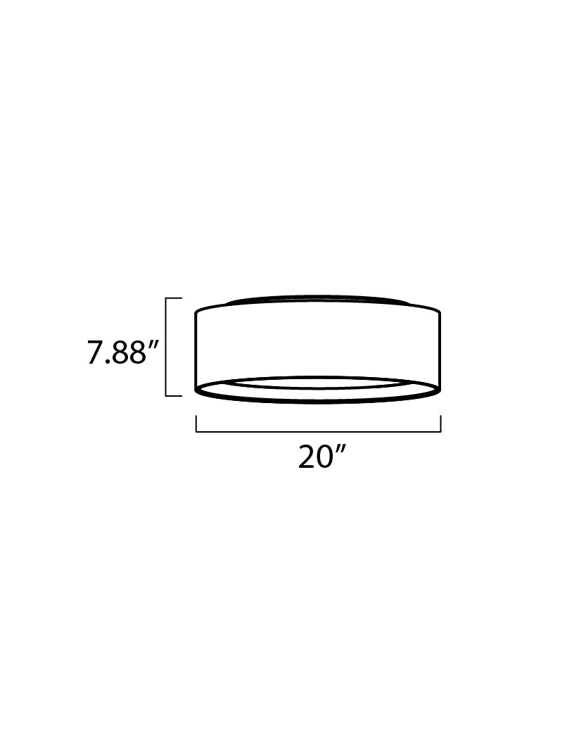 Prime 20" LED Flush Hi-Lo Dim Sensor by Maxim Lighting