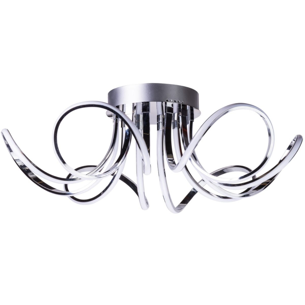 6 Petal Flower Dimmable LED Flush Mount Lamp Chrome by Finesse Decor FL-801